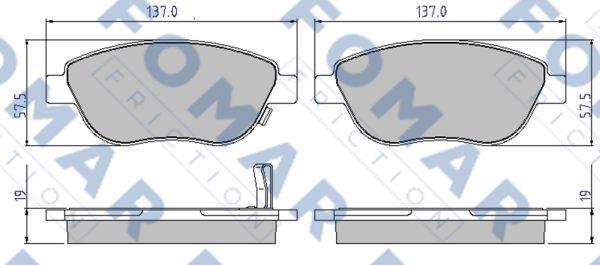 FOMAR Friction FO 827581 - Kit pastiglie freno, Freno a disco autozon.pro