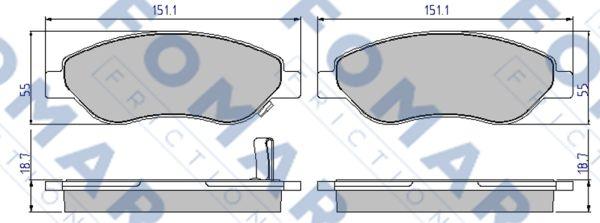 FOMAR Friction FO 827681 - Kit pastiglie freno, Freno a disco autozon.pro