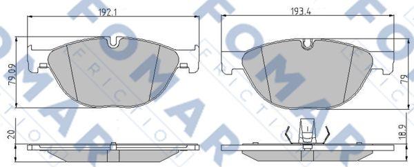 FOMAR Friction FO 876783 - Kit pastiglie freno, Freno a disco autozon.pro