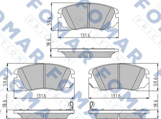 FOMAR Friction FO 870181 - Kit pastiglie freno, Freno a disco autozon.pro