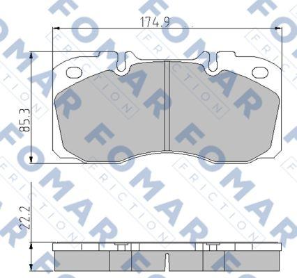 FOMAR Friction FO 870281 - Kit pastiglie freno, Freno a disco autozon.pro