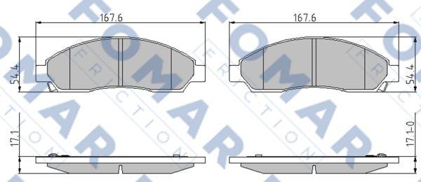 FOMAR Friction FO 873381 - Kit pastiglie freno, Freno a disco autozon.pro