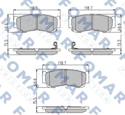 FOMAR Friction FO 872981 - Kit pastiglie freno, Freno a disco autozon.pro