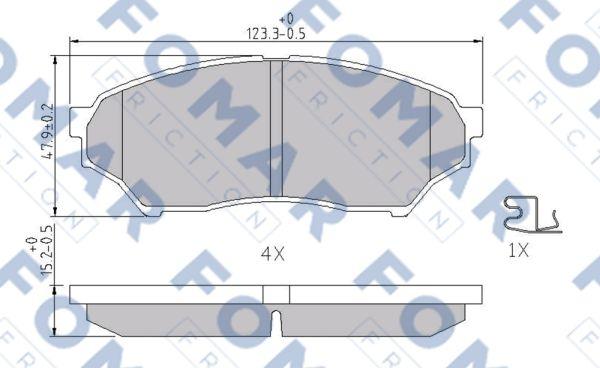 FOMAR Friction FO 340181 - Kit pastiglie freno, Freno a disco autozon.pro