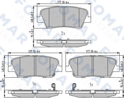 FOMAR Friction FO 241481 - Kit pastiglie freno, Freno a disco autozon.pro