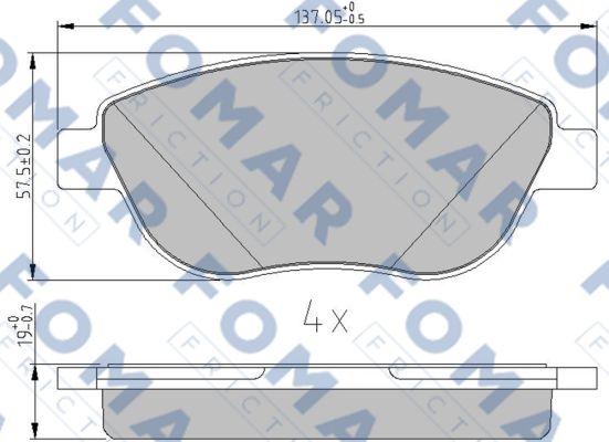 FOMAR Friction FO 241581 - Kit pastiglie freno, Freno a disco autozon.pro