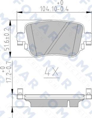 FOMAR Friction FO 251081 - Kit pastiglie freno, Freno a disco autozon.pro