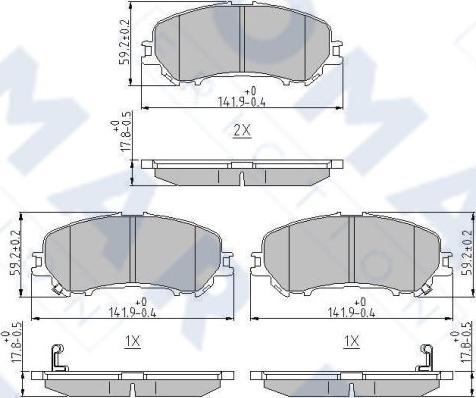 FOMAR Friction FO 266181 - Kit pastiglie freno, Freno a disco autozon.pro