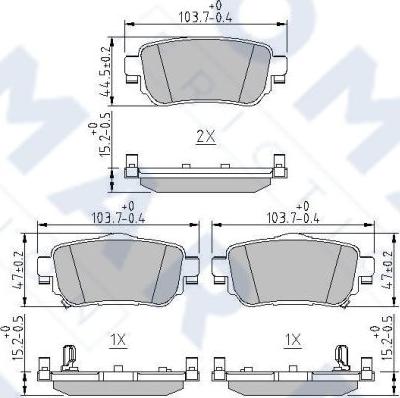 FOMAR Friction FO 266281 - Kit pastiglie freno, Freno a disco autozon.pro