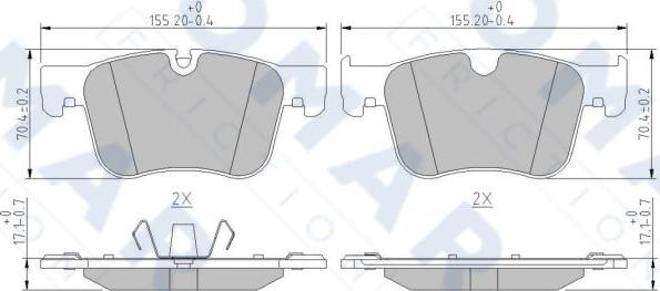 FOMAR Friction FO 261481 - Kit pastiglie freno, Freno a disco autozon.pro