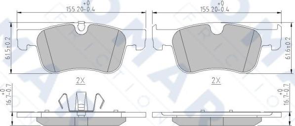 FOMAR Friction FO 261581 - Kit pastiglie freno, Freno a disco autozon.pro