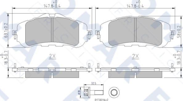 FOMAR Friction FO 261881 - Kit pastiglie freno, Freno a disco autozon.pro