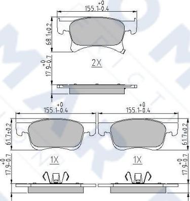 FOMAR Friction FO 268681 - Kit pastiglie freno, Freno a disco autozon.pro