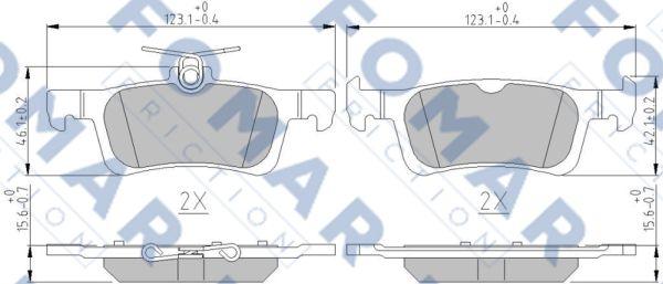 FOMAR Friction FO 262081 - Kit pastiglie freno, Freno a disco autozon.pro