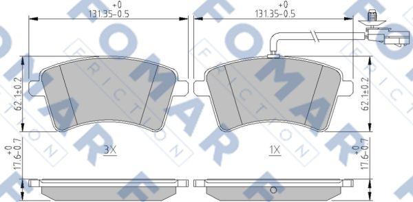 FOMAR Friction FO 262281 - Kit pastiglie freno, Freno a disco autozon.pro