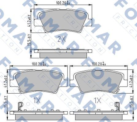 FOMAR Friction FO 207983 - Kit pastiglie freno, Freno a disco autozon.pro