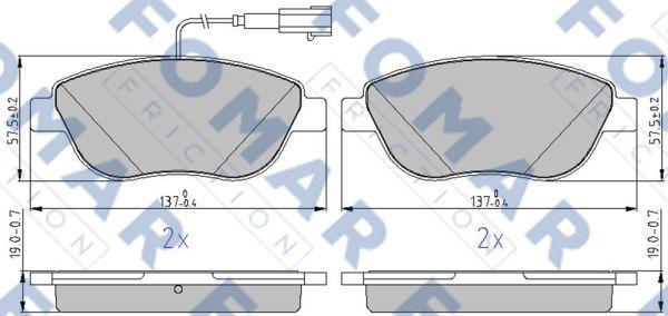 FOMAR Friction FO 217581 - Kit pastiglie freno, Freno a disco autozon.pro