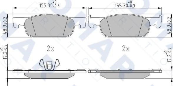 FOMAR Friction FO 287481 - Kit pastiglie freno, Freno a disco autozon.pro