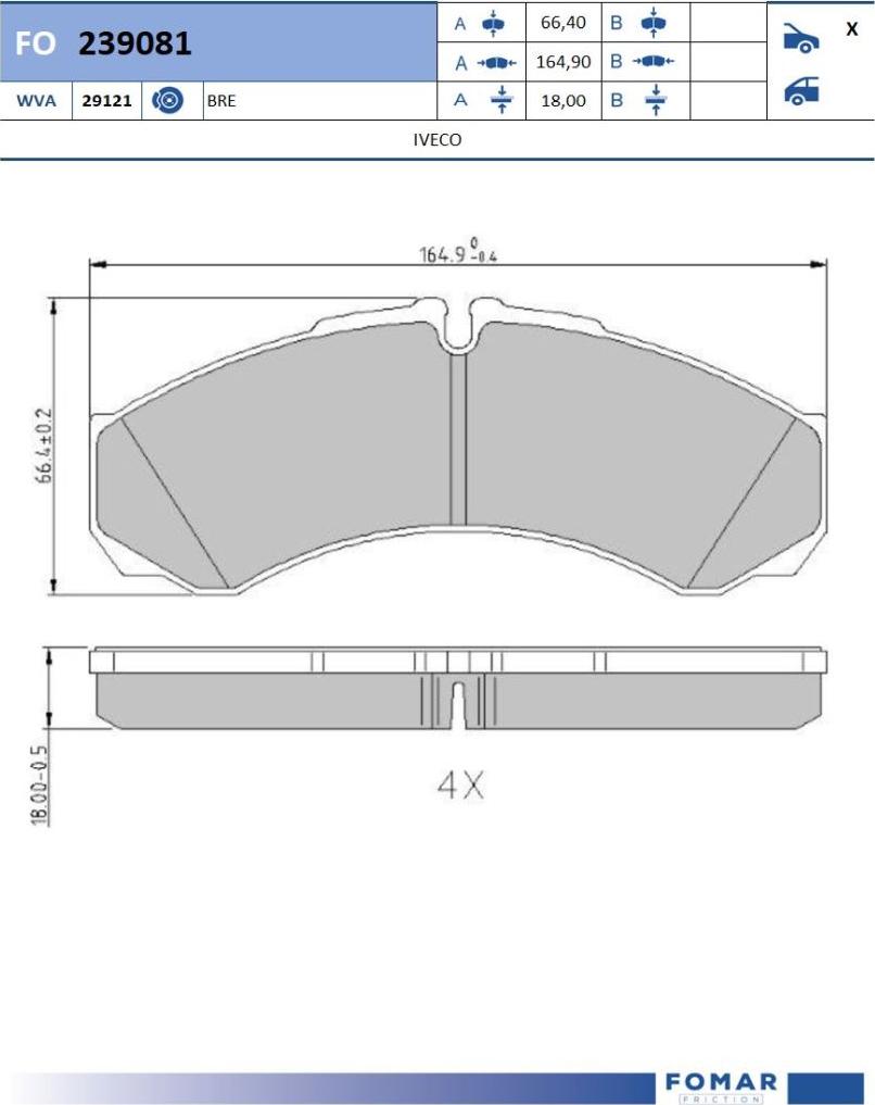 FOMAR Friction FO 239081 - Kit pastiglie freno, Freno a disco autozon.pro