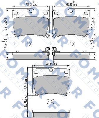 FOMAR Friction FO 239281 - Kit pastiglie freno, Freno a disco autozon.pro