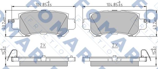 FOMAR Friction FO 235483 - Kit pastiglie freno, Freno a disco autozon.pro