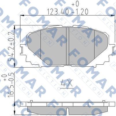 FOMAR Friction FO 235883 - Kit pastiglie freno, Freno a disco autozon.pro