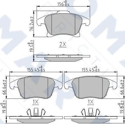 FOMAR Friction FO 279581 - Kit pastiglie freno, Freno a disco autozon.pro