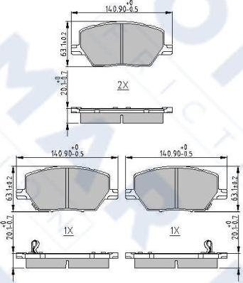 FOMAR Friction FO 275081 - Kit pastiglie freno, Freno a disco autozon.pro