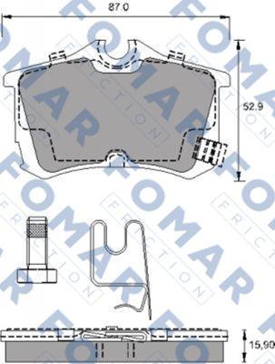 FOMAR Friction FO 790381 - Kit pastiglie freno, Freno a disco autozon.pro