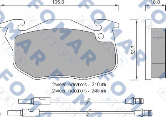 FOMAR Friction FO 769481 - Kit pastiglie freno, Freno a disco autozon.pro