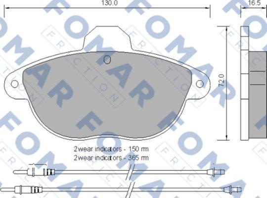 FOMAR Friction FO 765481 - Kit pastiglie freno, Freno a disco autozon.pro