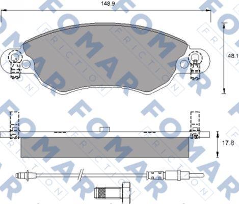 FOMAR Friction FO 786981 - Kit pastiglie freno, Freno a disco autozon.pro