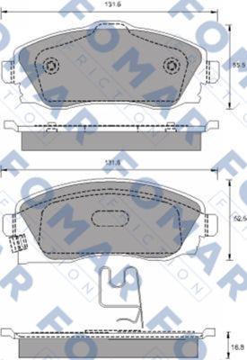 FOMAR Friction FO 783481 - Kit pastiglie freno, Freno a disco autozon.pro