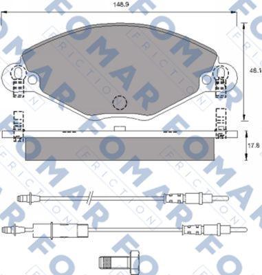 FOMAR Friction FO 787081 - Kit pastiglie freno, Freno a disco autozon.pro