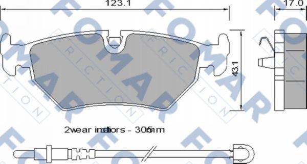 FOMAR Friction FO 729281 - Kit pastiglie freno, Freno a disco autozon.pro