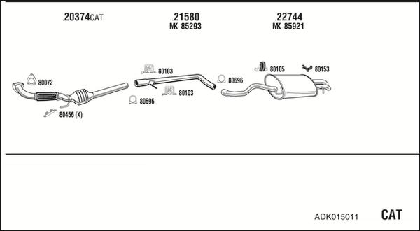 Fonos ADK015011 - Impianto gas scarico autozon.pro