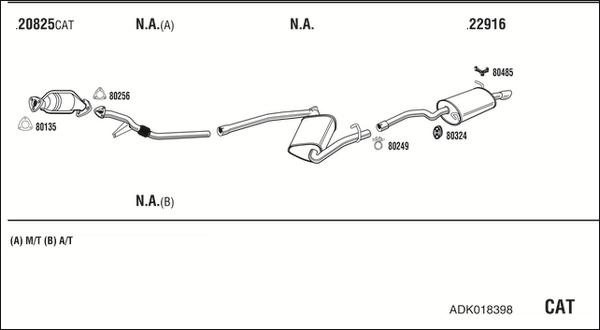 Fonos ADK018398 - Impianto gas scarico autozon.pro