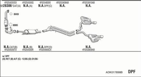 Fonos ADK017898B - Impianto gas scarico autozon.pro