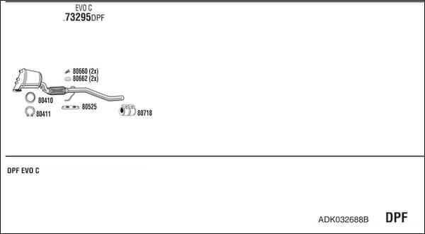 Fonos ADK032688B - Impianto gas scarico autozon.pro