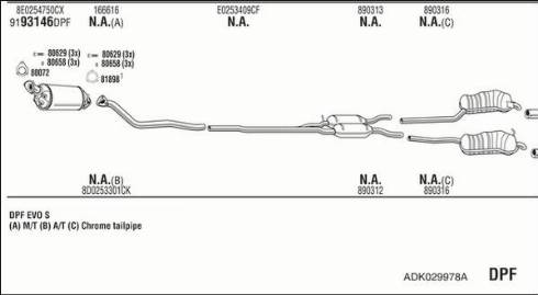 Fonos ADK029978A - Impianto gas scarico autozon.pro