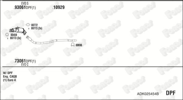 Fonos ADK025454B - Impianto gas scarico autozon.pro