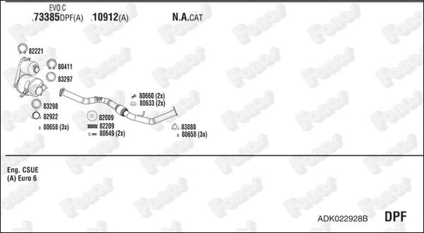 Fonos ADK022928B - Impianto gas scarico autozon.pro