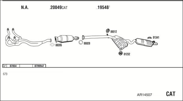 Fonos AR14507 - Impianto gas scarico autozon.pro