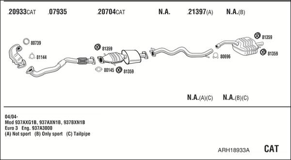 Fonos ARH18933A - Impianto gas scarico autozon.pro