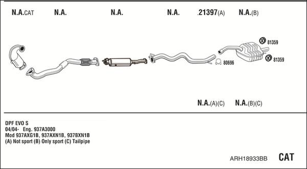 Fonos ARH18933BB - Impianto gas scarico autozon.pro