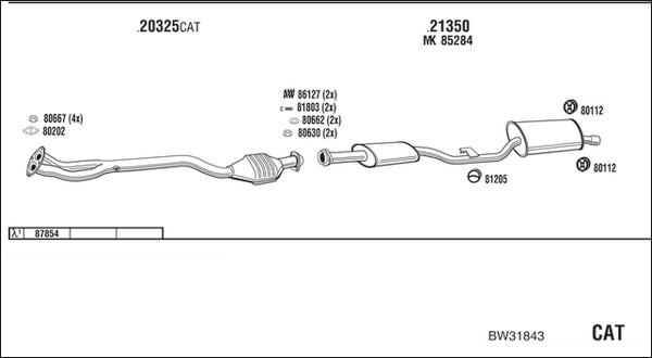 Fonos BW31843 - Impianto gas scarico autozon.pro