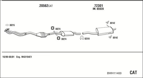 Fonos BWH11400 - Impianto gas scarico autozon.pro