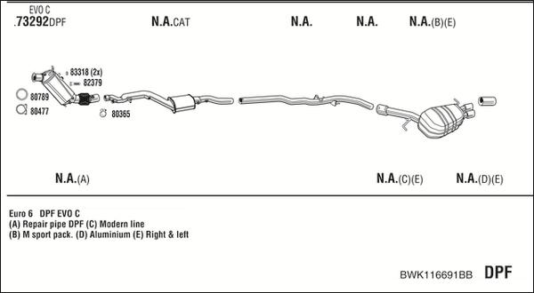 Fonos BWK116691BB - Impianto gas scarico autozon.pro