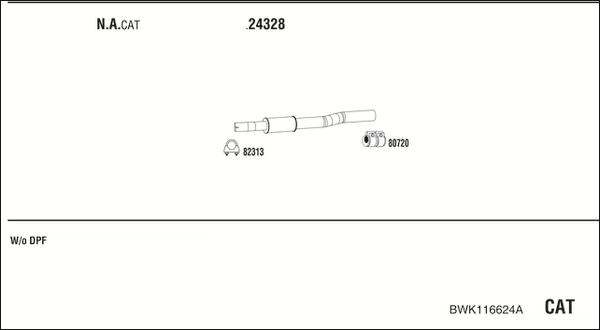 Fonos BWK116624A - Impianto gas scarico autozon.pro