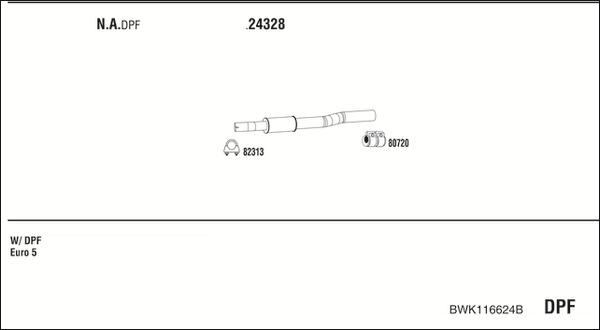 Fonos BWK116624B - Impianto gas scarico autozon.pro